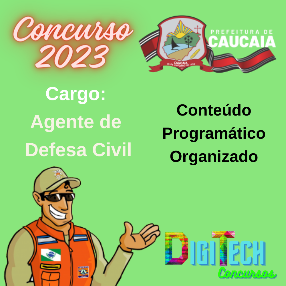 Conteúdo Programático Organizado - Agente de Defesa Civil - Concurso de ...