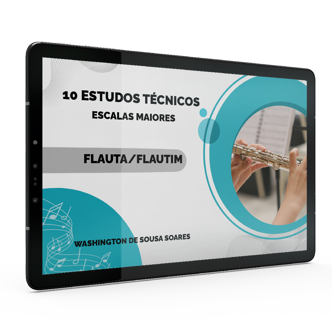 Flauta - 10 Estudos Técnicos: Escalas Maiores (12 Tonalidades) - Li...