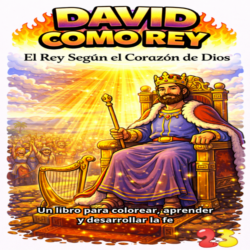 David como Rey – El Rey Según el Corazón de Dios | Libro para Color...