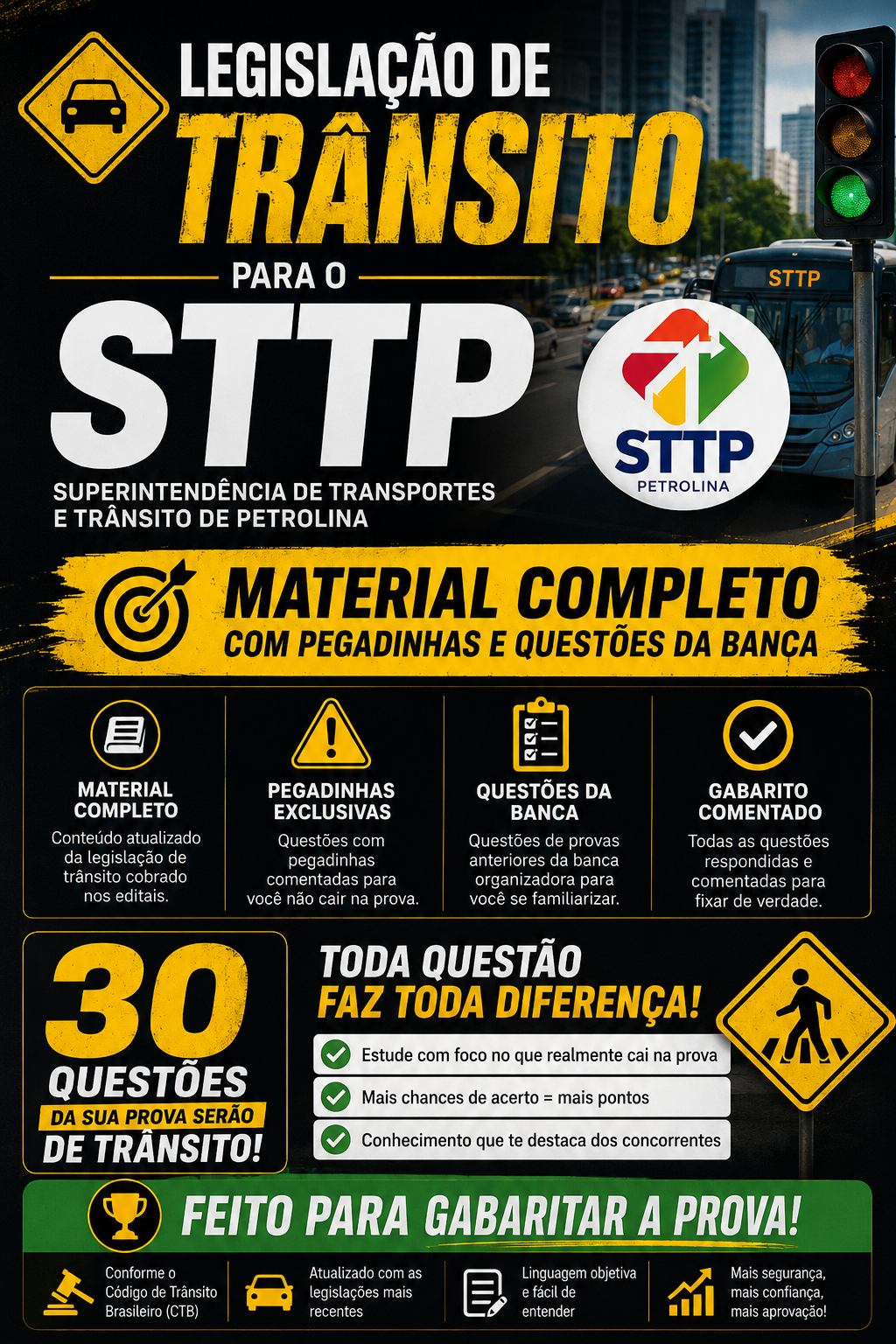 Sttp LEGISLAÇÃO DE TRÂNSITO PARA O STTP - ROTA SUL CONCURSOS | Hotmart