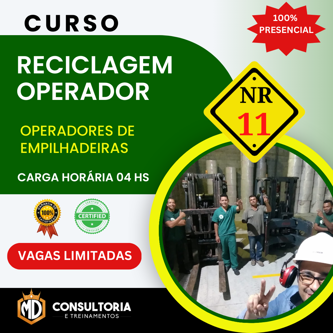 RECICLAGEM - OPERADOR DE EMPILHADEIRA - NR-11- CURSO PRESENCIAL