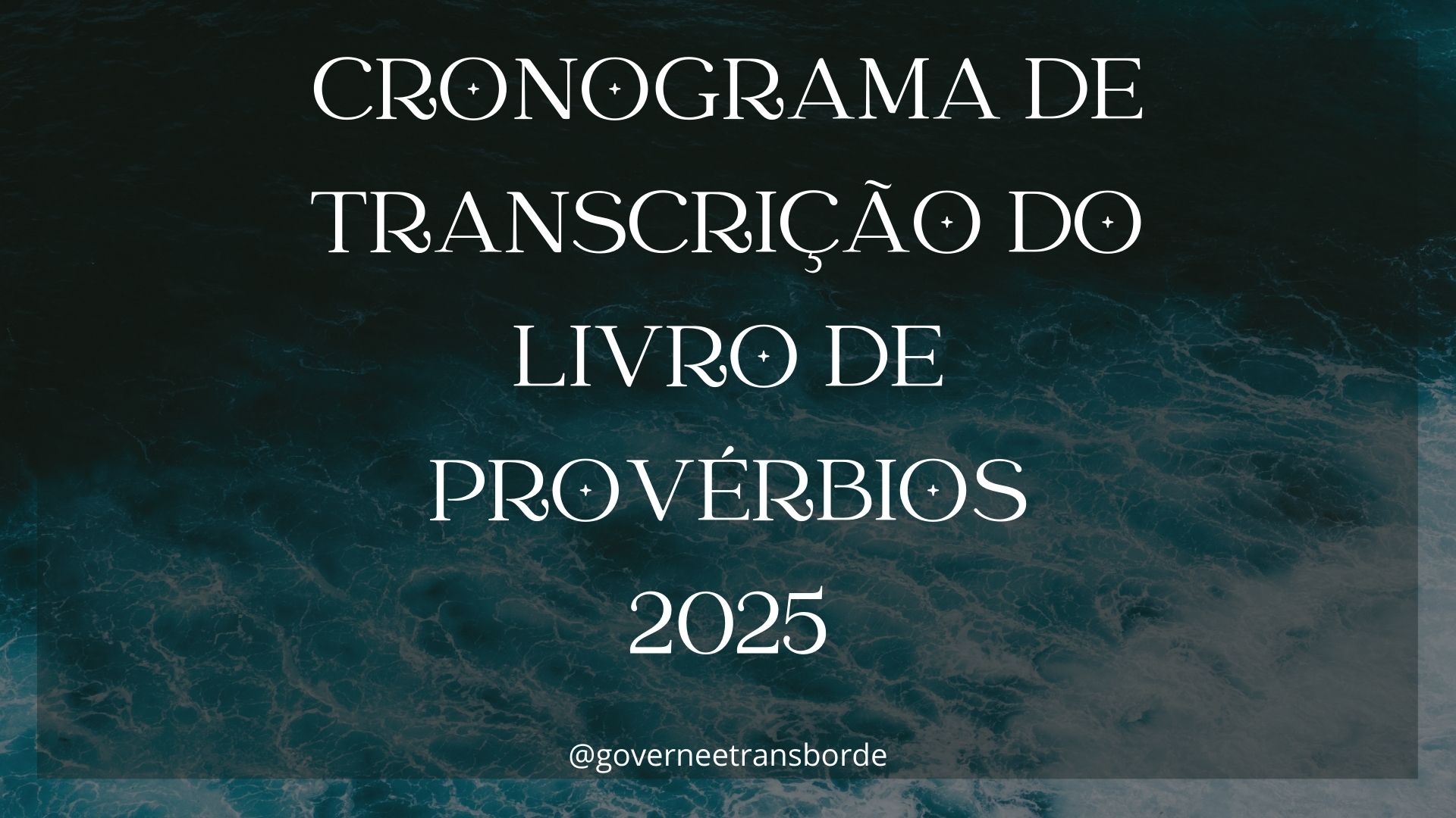 DESAFIO DE TRANSCRIÇÃO DO LIVRO DE PROVERBIOS