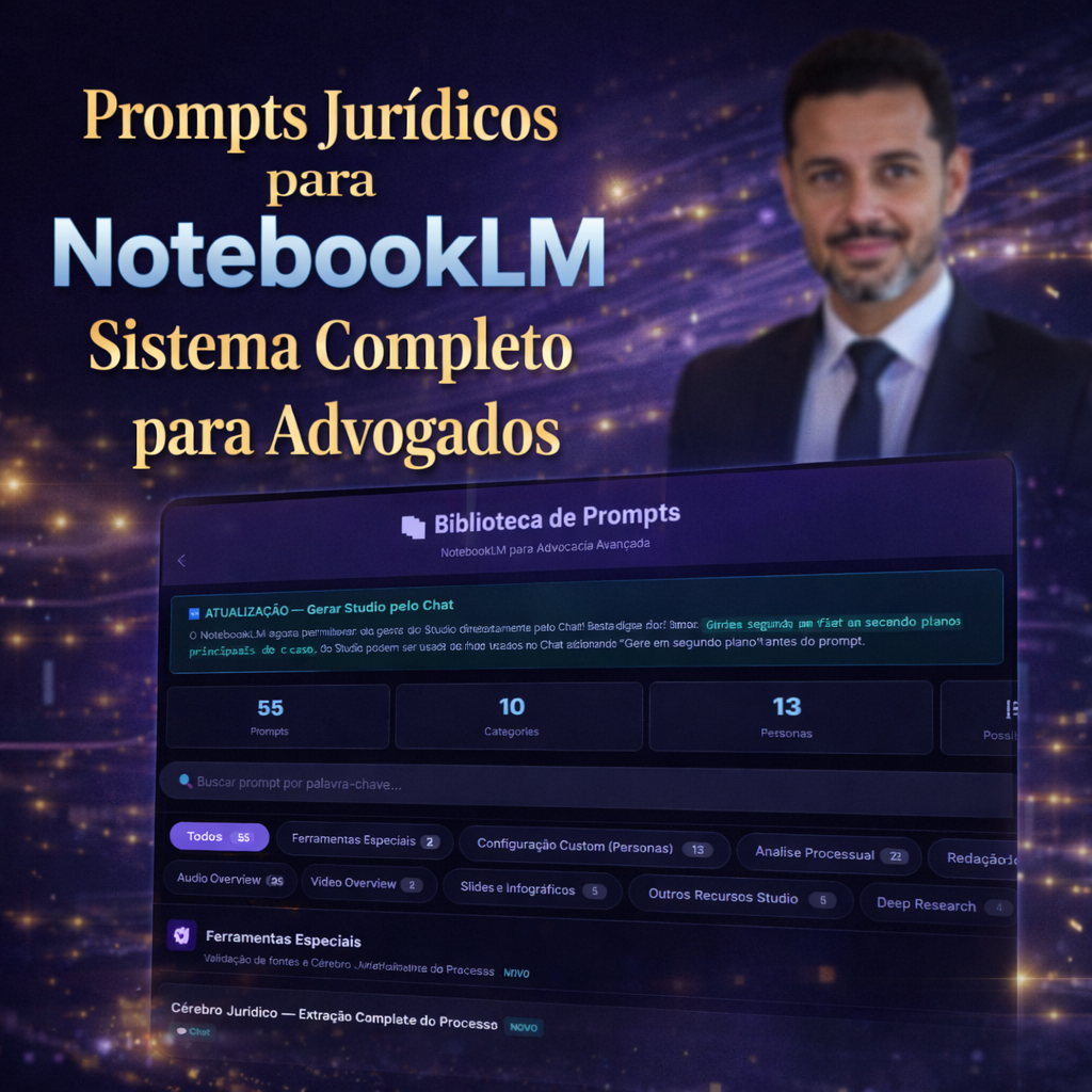 Prompts Jurídicos para NotebookLM — Sistema Completo