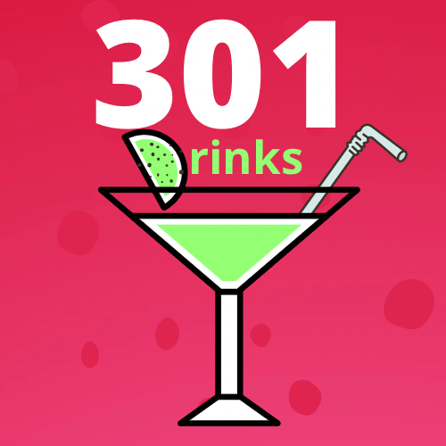 Imagem de capa para o Ebook 301 Drinks alcoólicos 