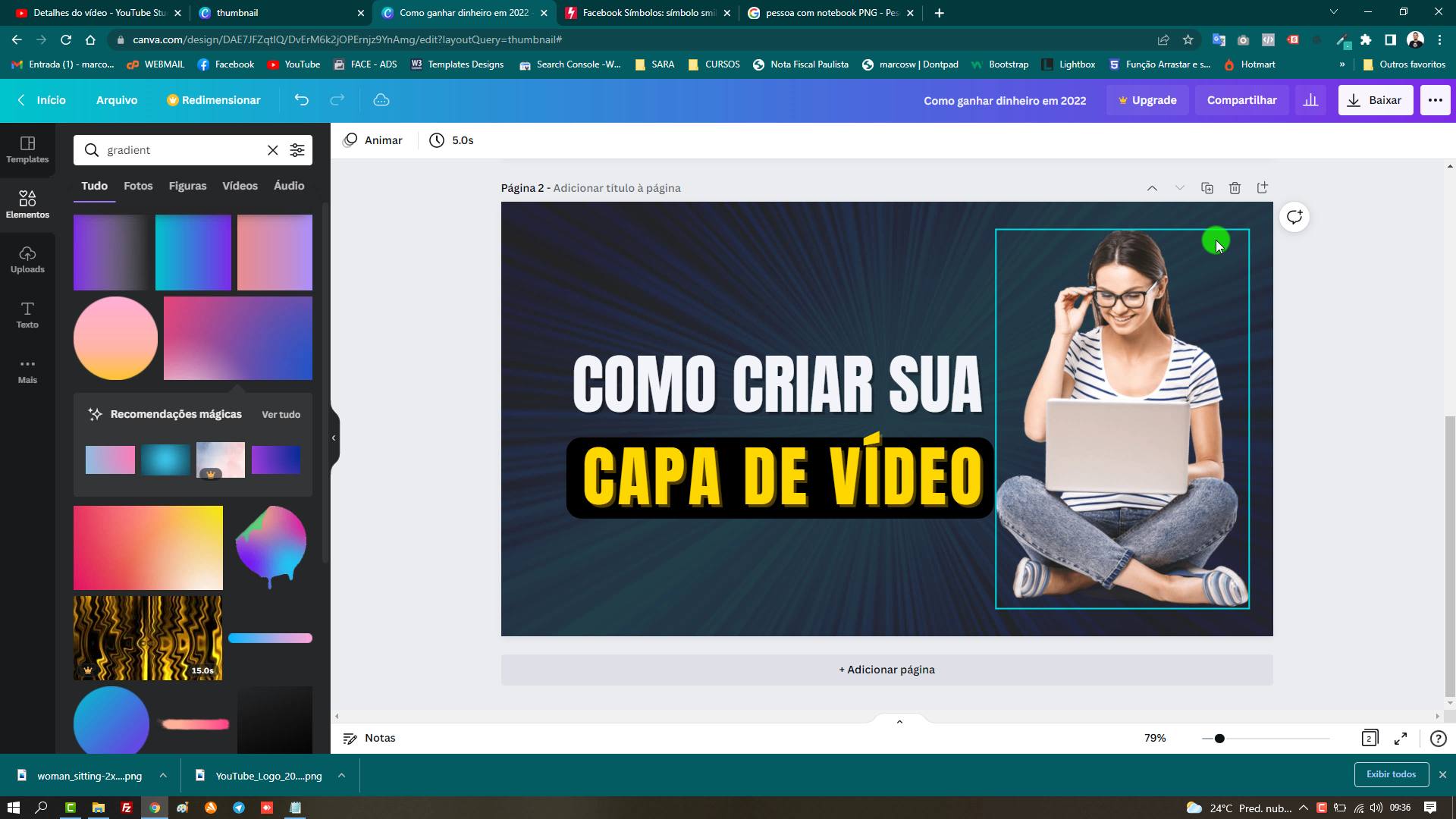 Curso de criação de capas para videos no YouTube
