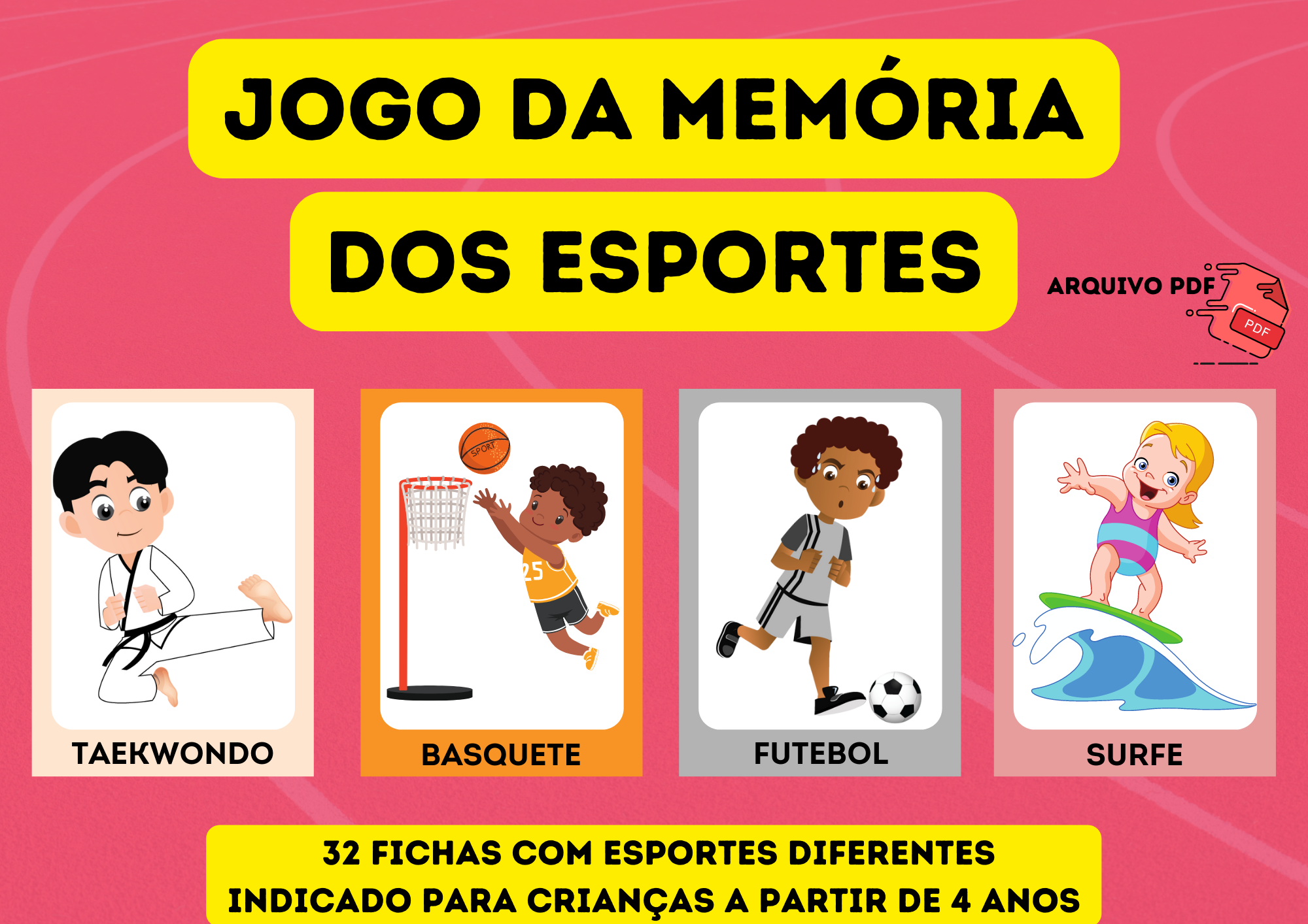 JOGO DA MEMÓRIA DOS ESPORTES - ATIVIDADE DIVERTIDA - Pedro Rocha