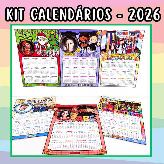 Calendário 2026 - Kit