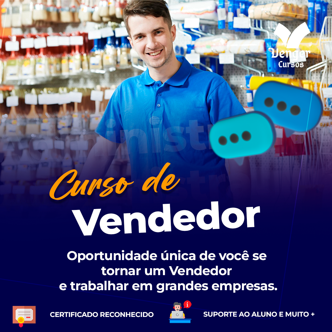 Imagem de capa para o Curso online Curso Vendedor