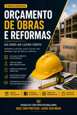 Imagem oficial de Orçamento de obras e reformas: e-book com planilha e modelos