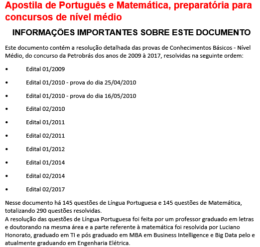 Resolução das provas de conhecimentos básicos, nível médio, Petrobras ...