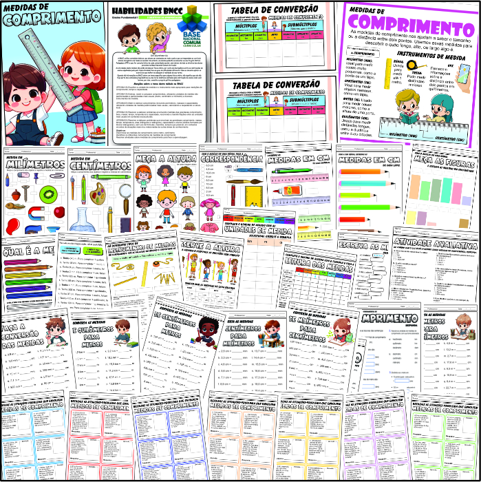📏 Pacote de Atividades sobre Medidas de Comprimento 📐