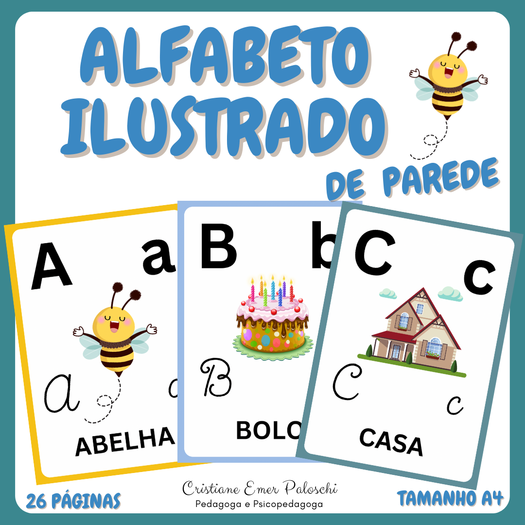 Alfabeto Ilustrado de Parede - Cristiane Emer Paloschi | Hotmart