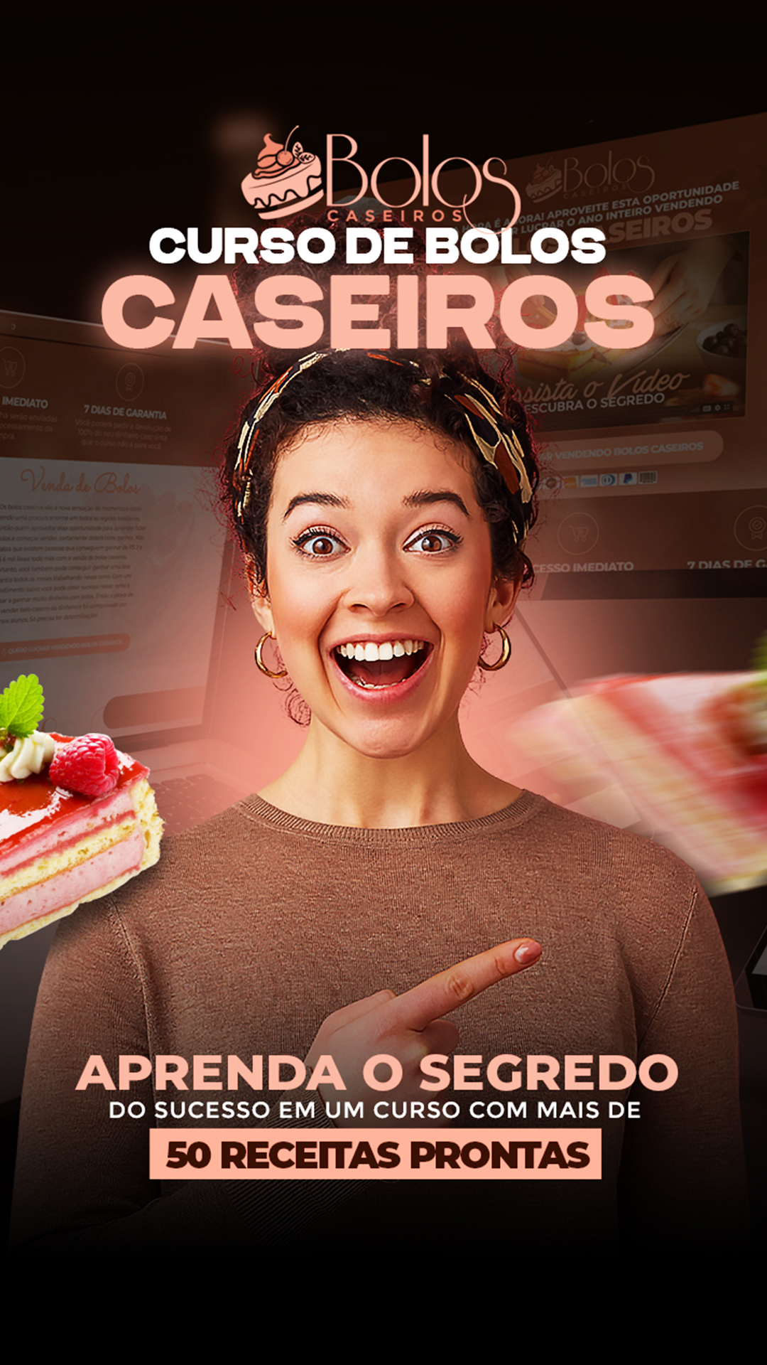 Imagem de capa para o Curso online BOLOS CASEIROS