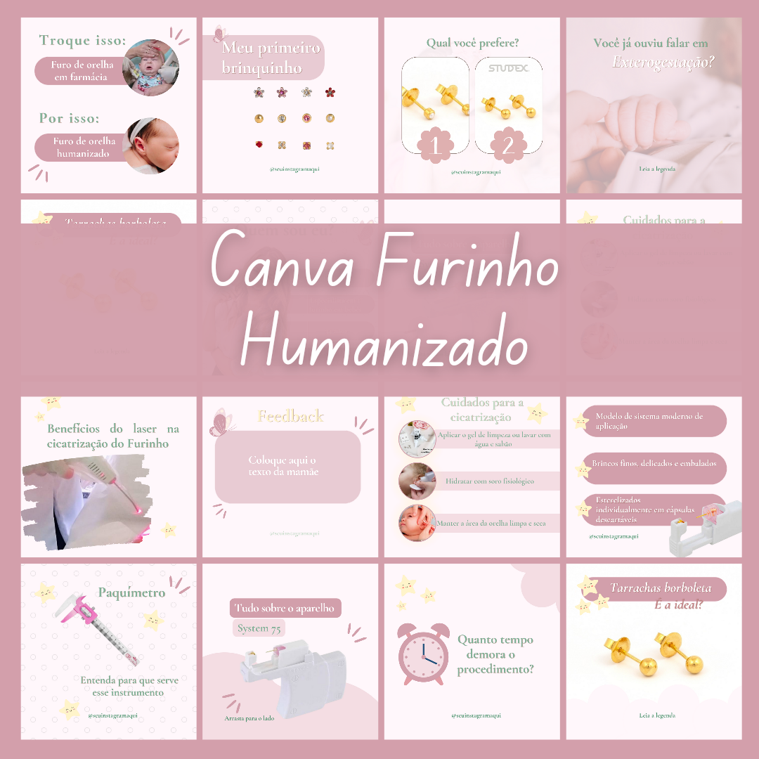 Imagem de capa para o Ebook Pack Canva Furinho Humanizado 