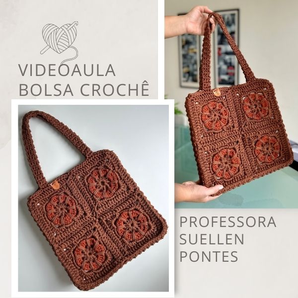 Imagem de capa para o Curso online Mini Curso: Bolsa Flor Africana em Crochê