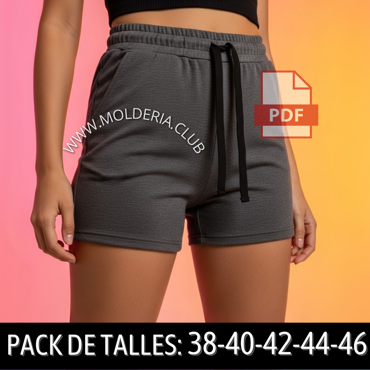 Patrón de Costura de Short Deportivo para Mujer