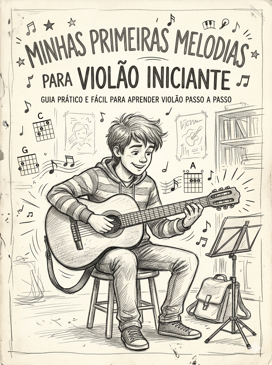 Minhas primeiras melodias no violão guitarra