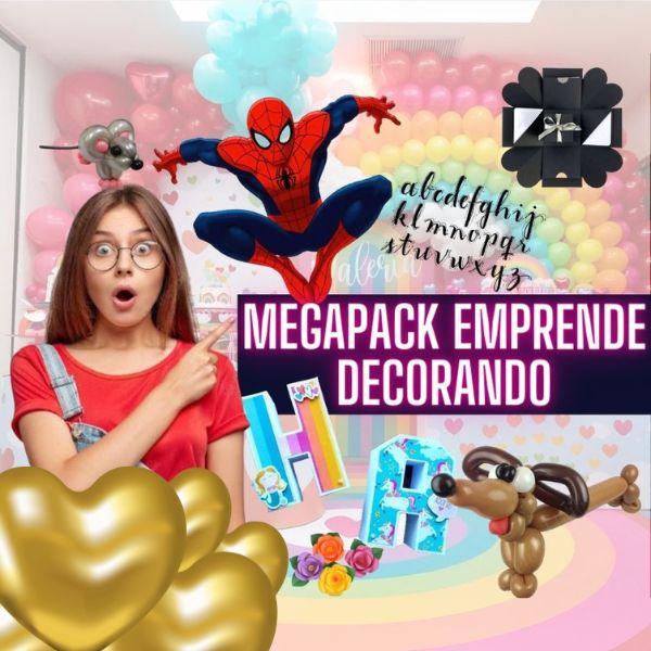 Imagen de portada para Curso online MEGAPACK DECORACIÓN DE FIESTAS INFANTILES
