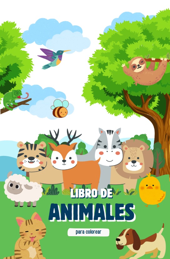 coloring book animals 60+ / libro para colorear animales 60+ - carl...