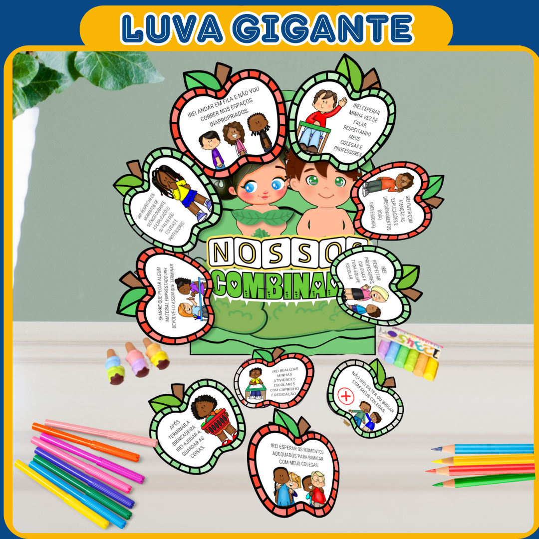 Luva Combinados para sala de aula Gigante | Um recurso perfeito para o Ministério Infantil
