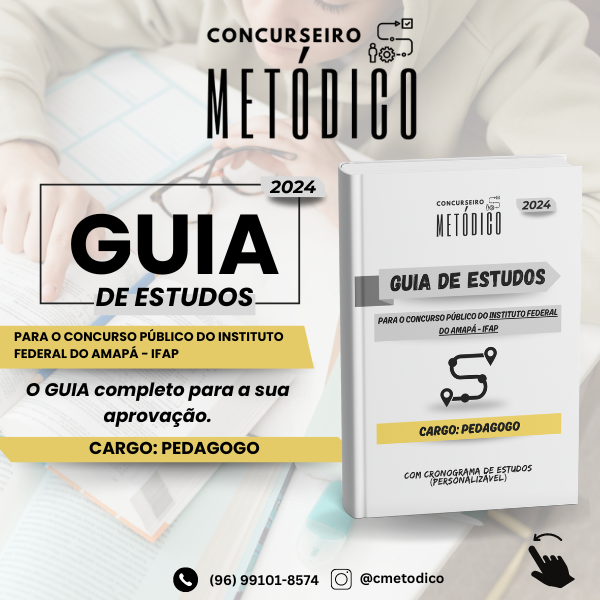 Imagem de capa para o Ebook Guia de Estudos para o Concurso Público do Instituto Federal do Amapá - IFAP (2024) – Cargo: PEDAGOGO