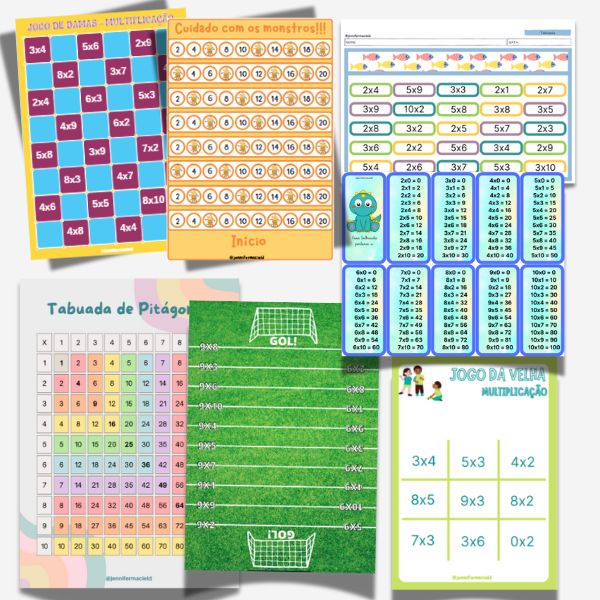 Combo Tabuada - Jennifer Maciel | Hotmart