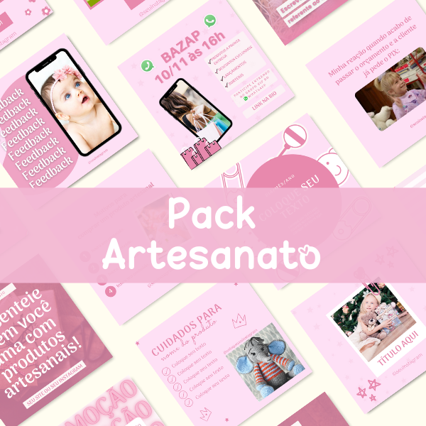 KIT POSTS P/ ARTESANATO - Ateliê de Conteúdo | Hotmart