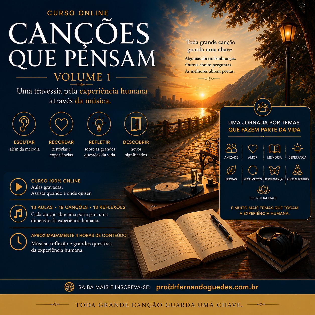 Capa do Curso Canções que Pensam Volume 1