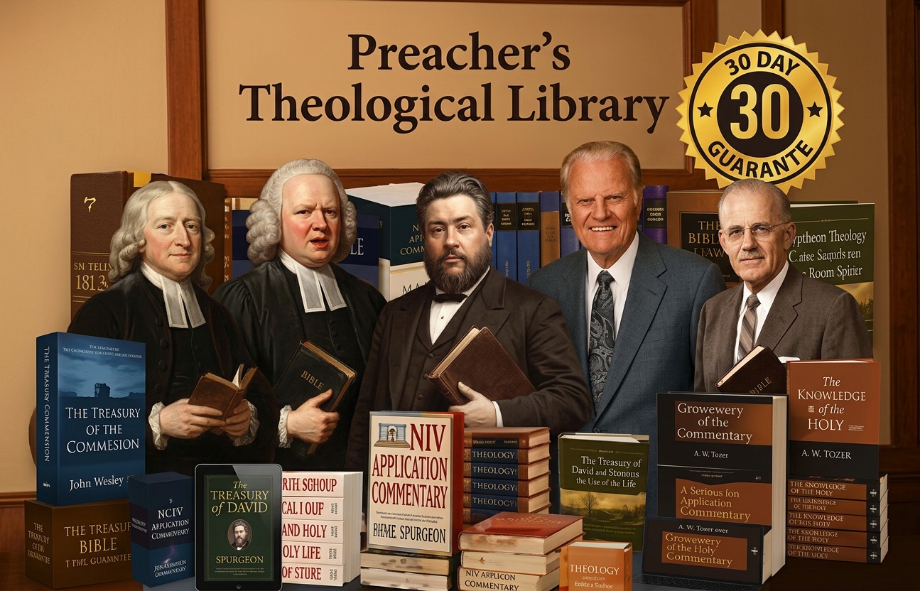 Theological Library Background Preacher´s Theological Library - Katellyn Souza Peixoto | Hotmart