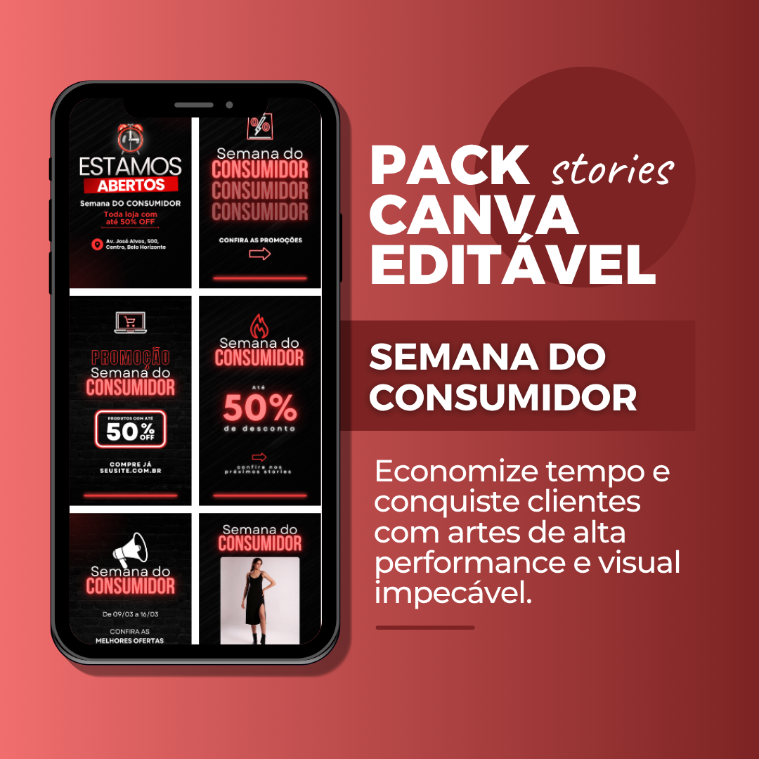 Pack Canva Stories Semana do Consumidor