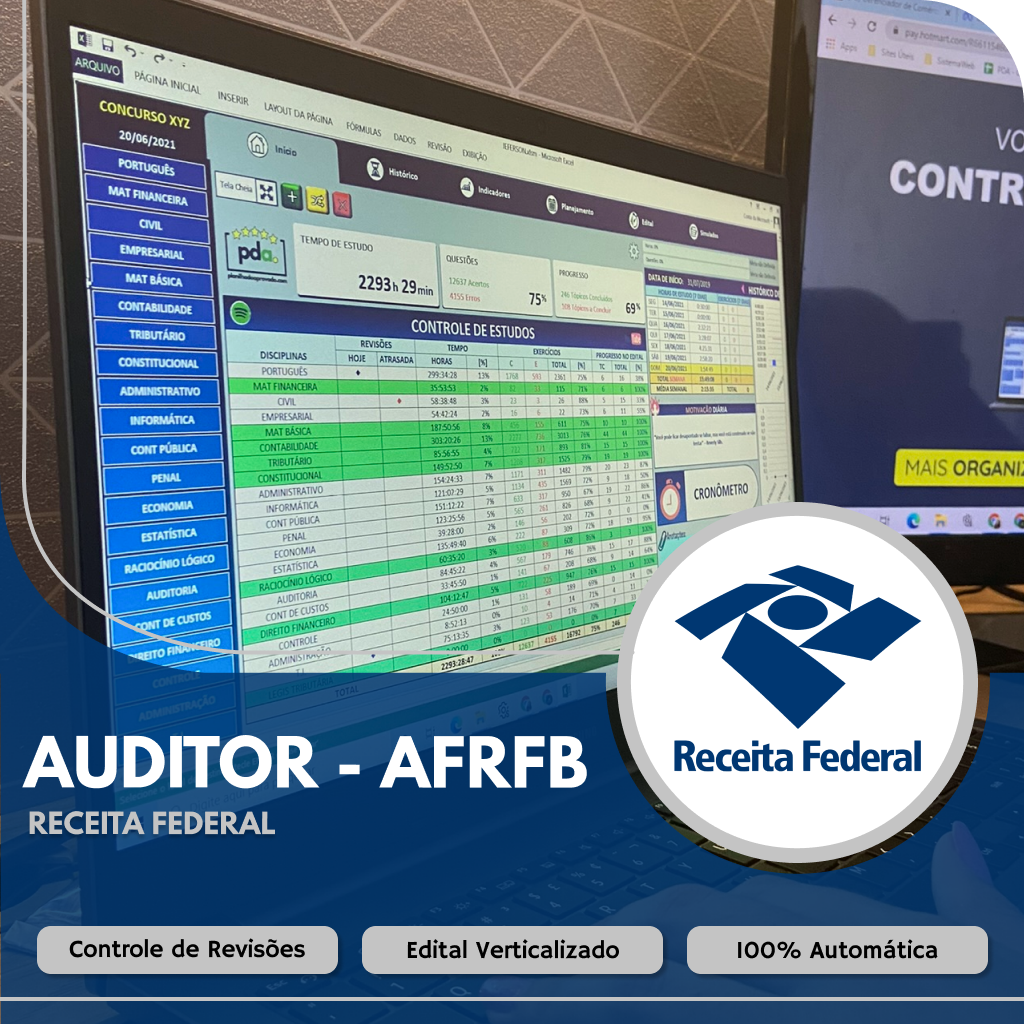 Planilha do Aprovado - Auditor Fiscal da Receita Federal - Renan Cr...