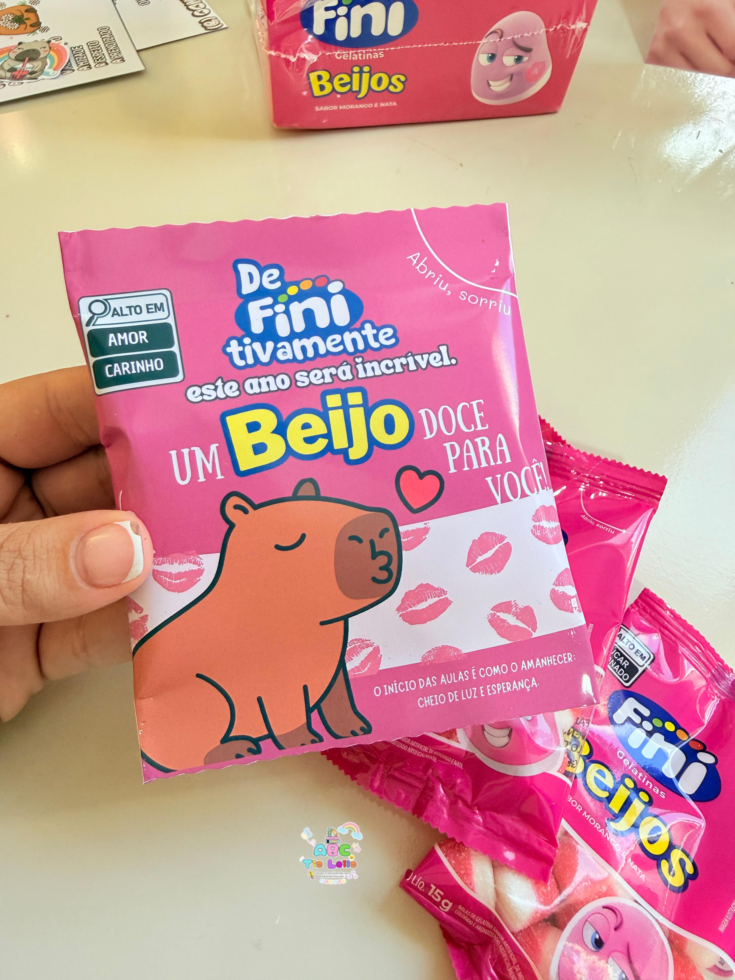 LEMBRANCINHA FINI BEIJO CAPIVARA – VOLTA ÀS AULAS