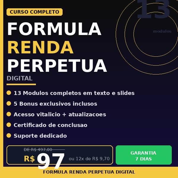 FÓRMULA RENDA PERPÉTUA CURSO COMPLETO