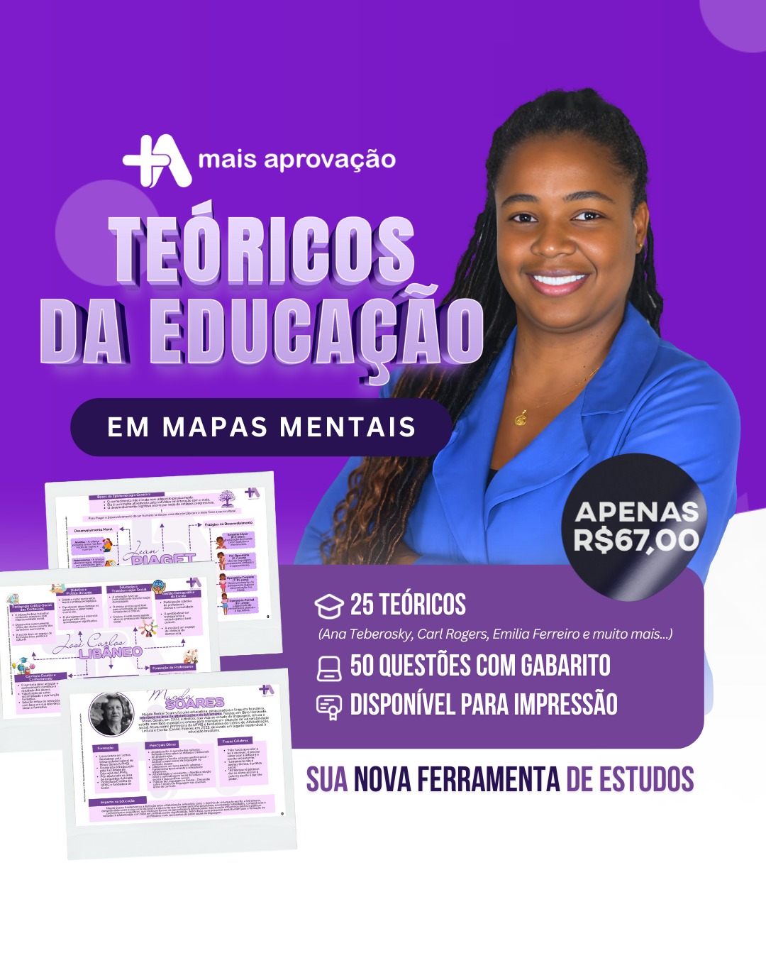 Mapa Mental - Teóricos da Educação - Mais Aprovação | Hotmart