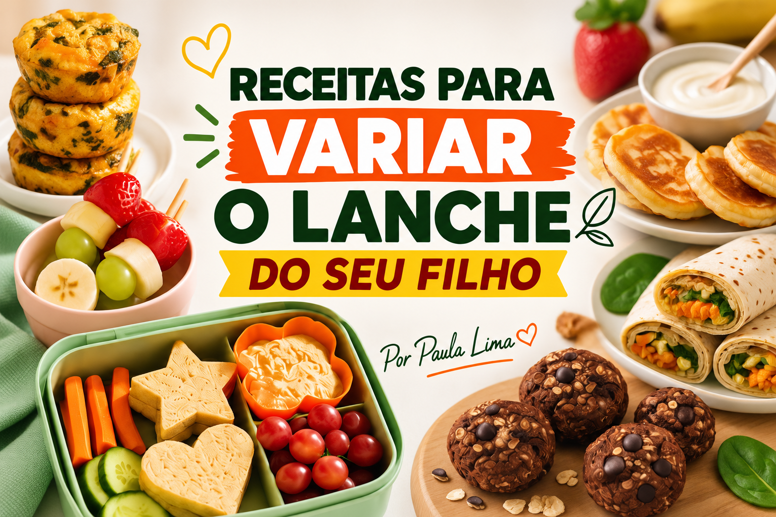 Capa do E-book Receitas para Variar o Lanche do seu Filho
