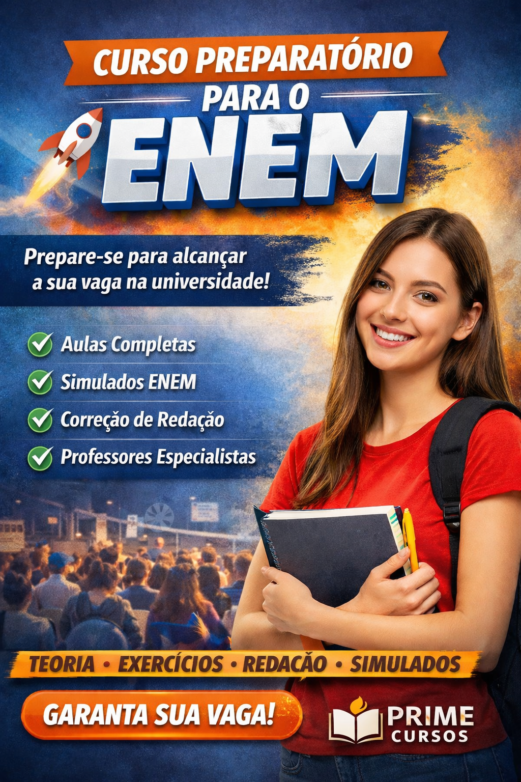 Curso preparatório pro Enem.