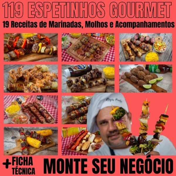 119 Receitas de Espetinhos Gourmet