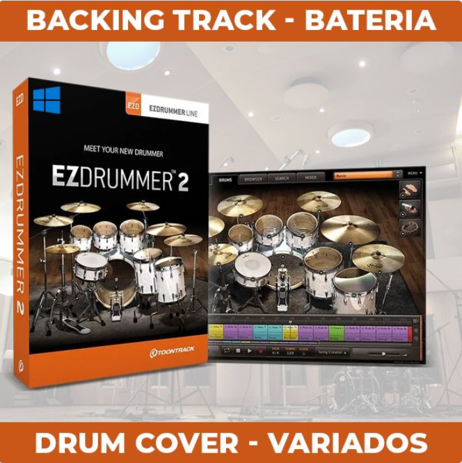 Drum Backing Tracks De Zero a Dez (Wavs + MIDI) WP Studio Hotmart