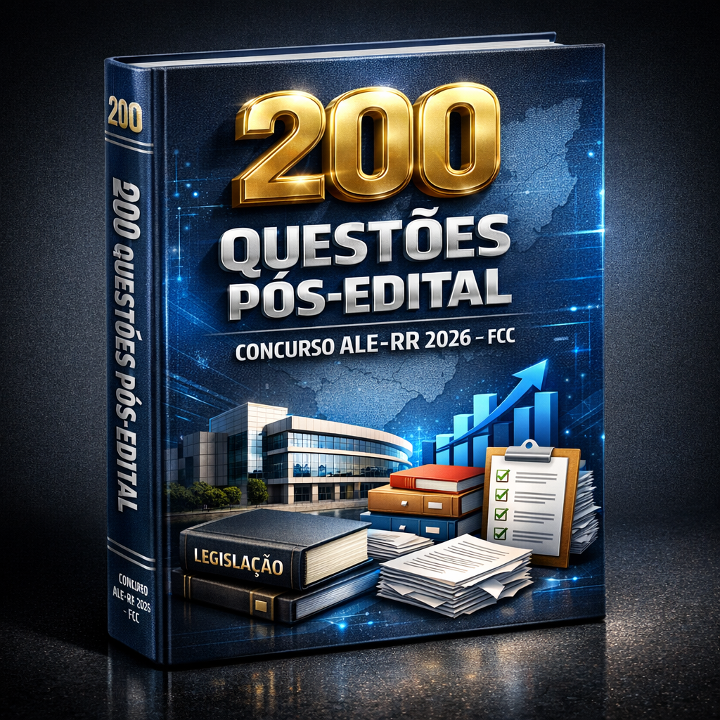 Concurso Assembleia Legislativa de Roraima ALE-RR (2026) – 200 Questões Pós-Edital – Banca FCC – (Constituição do Estado de Roraima – Artigos 30 a 67 e 111 a 116)