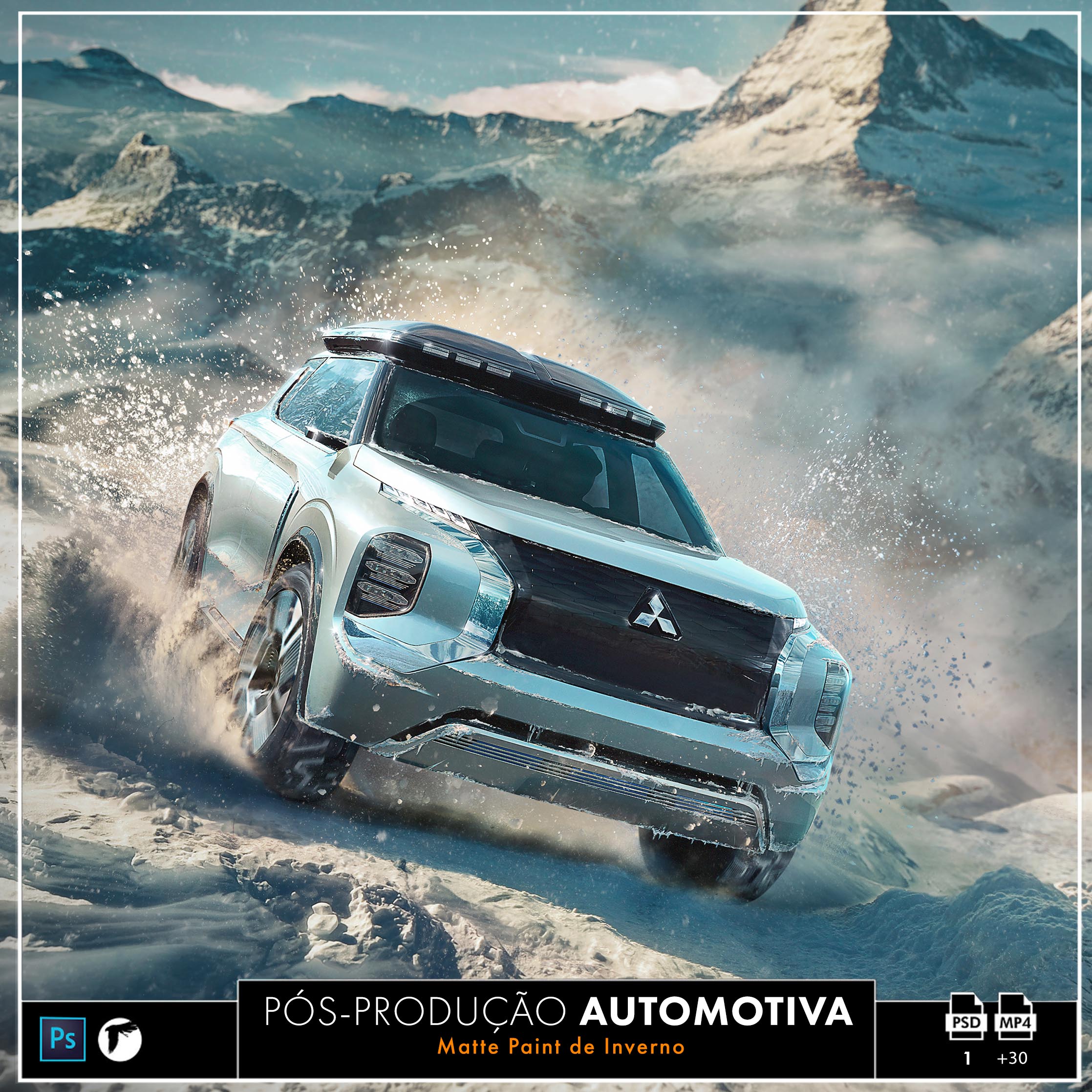 Imagem de capa para o Curso online Pós-produção Automotiva - Matte Paint de inverno
