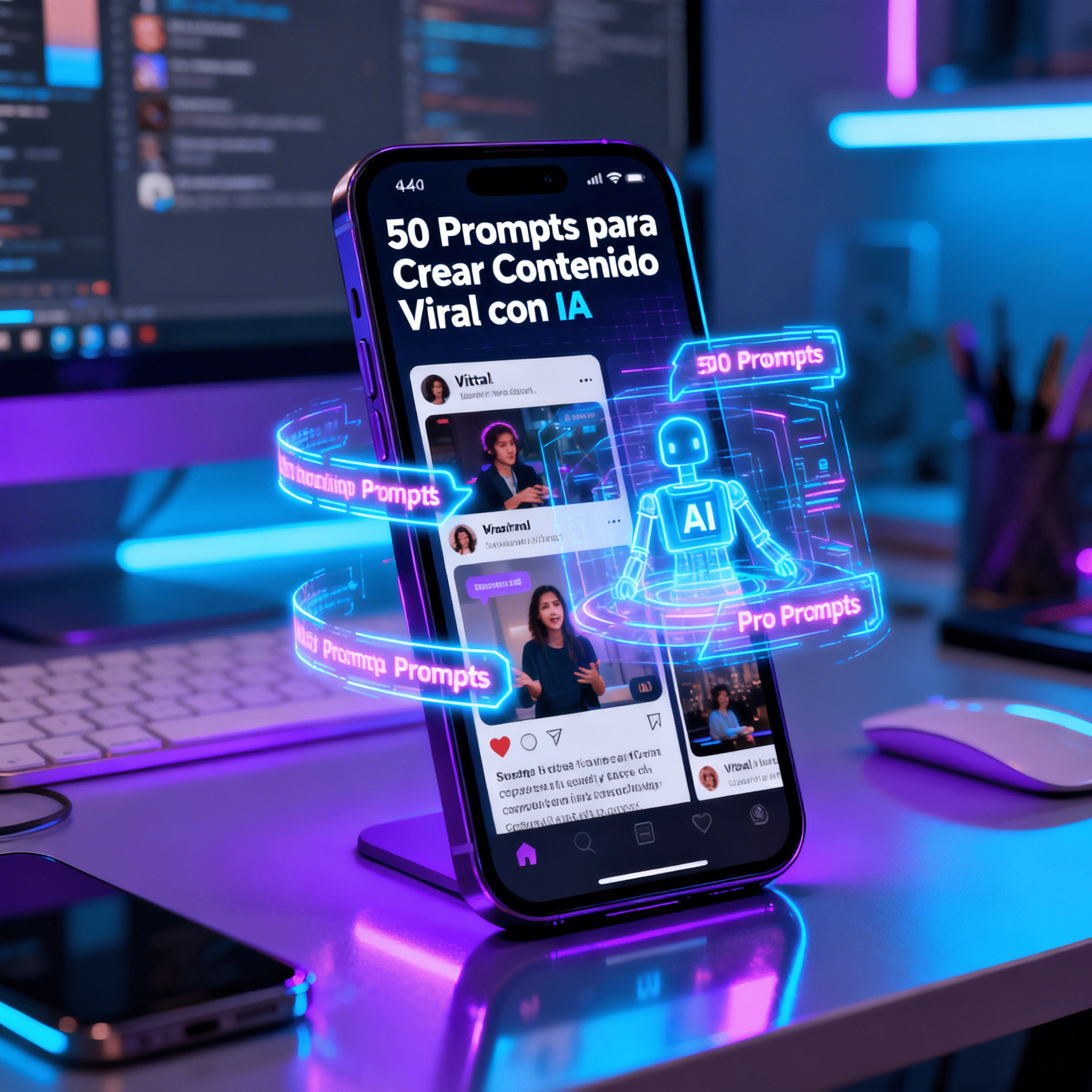 Pack de 50 Prompts para Crear Contenido Viral con IA | Hotmart