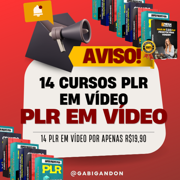 14 PLRs em Vídeo Cursos Em Vídeo Com Licença de Revenda - ALTA QUALIDADE