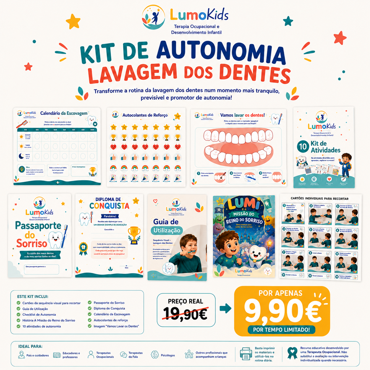 Visualização do Kit de Autonomia - Lavagem de Dentes