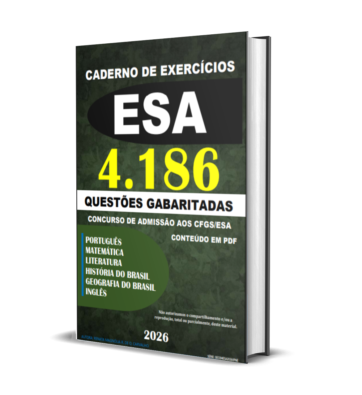 Caderno de Exercícios área Combatente/Geral para o Concurso da ESA - 2026