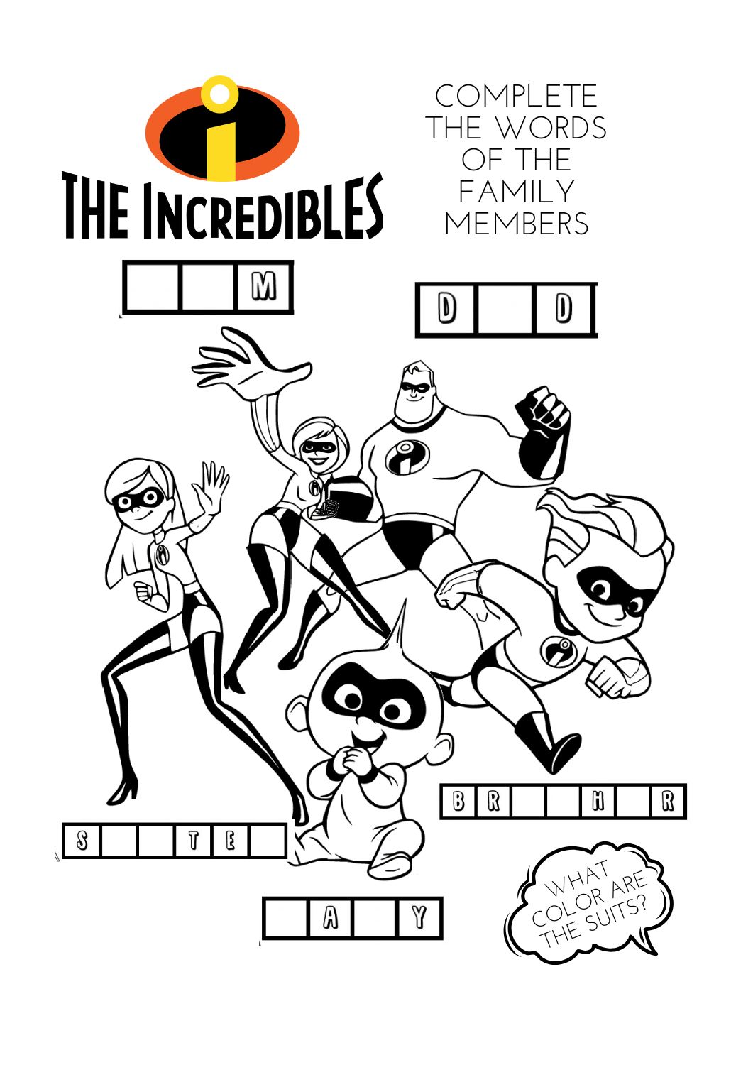 Complete The Words For Family Members Complete the words for family members