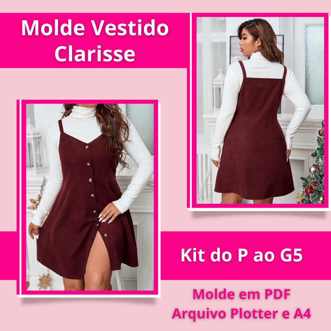 Imagem de capa para o Ebook Molde Vestido Clarisse