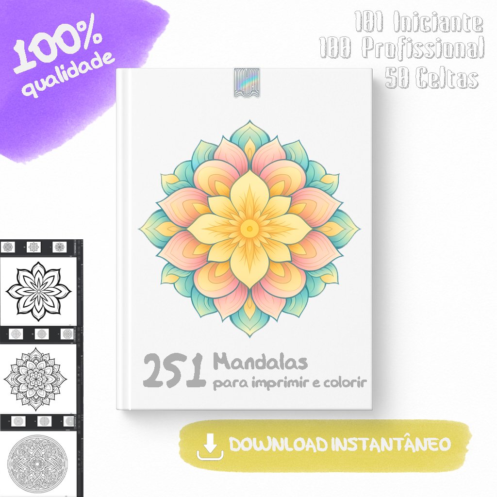 251 Mandalas Livro para Colorir – PDF em Alta Resolução (300 DPI)
