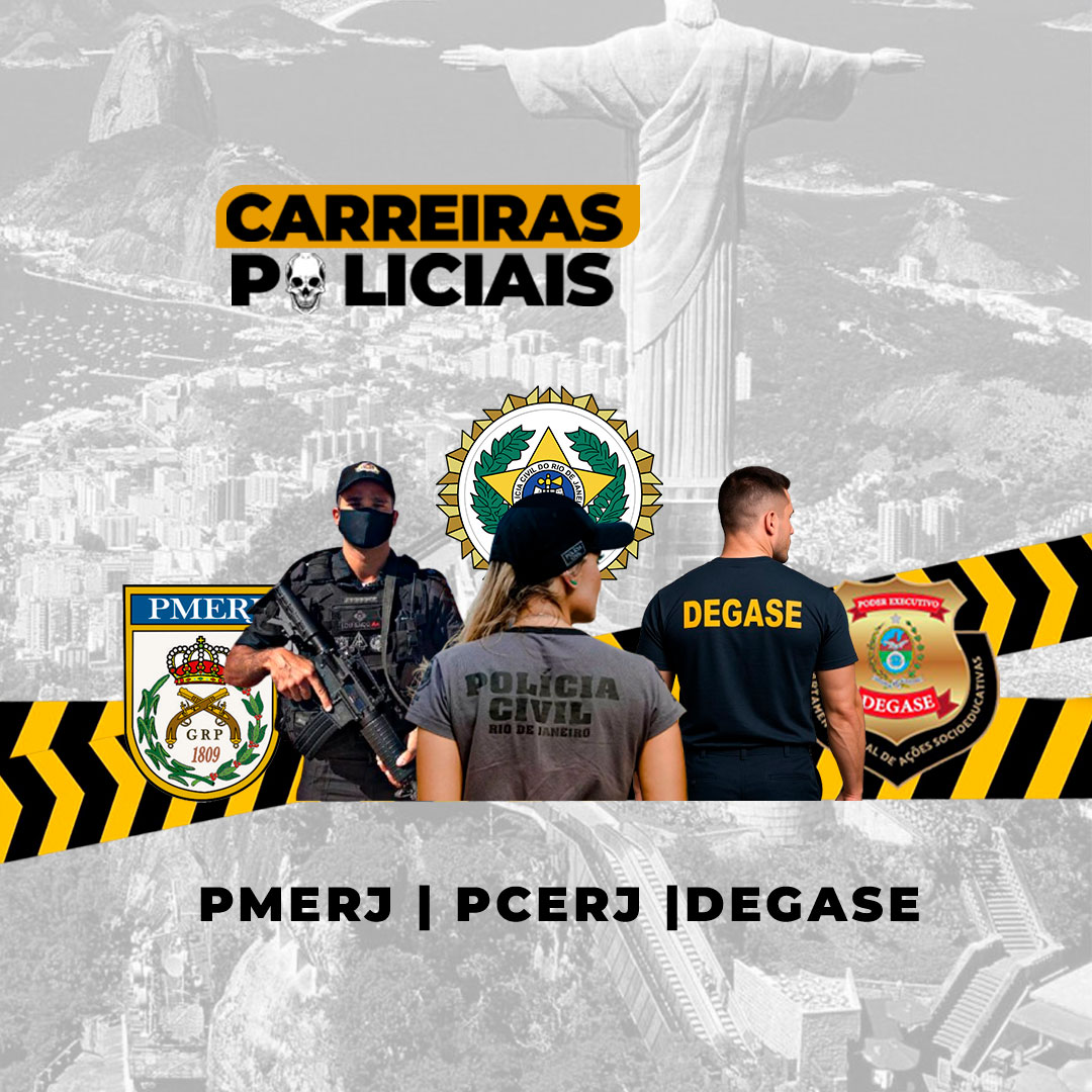 Carreiras Policiais PMERJ + PCERJ + DEGASE 2025 - NOITE