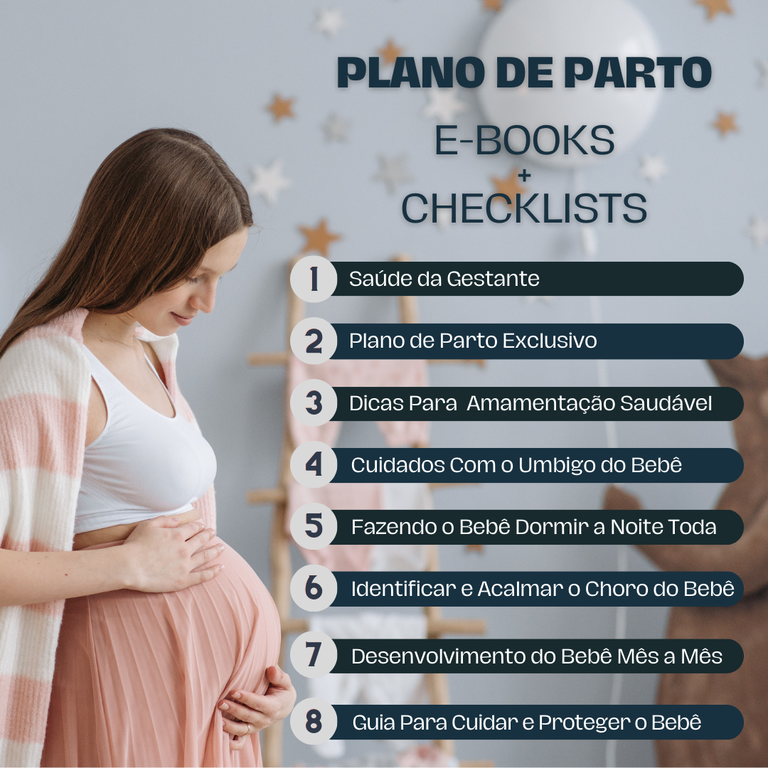 PLANO DE PARTO + E-BOOKS + CHECKLISTS EXCLUSIVOS PARA GESTANTES - I...