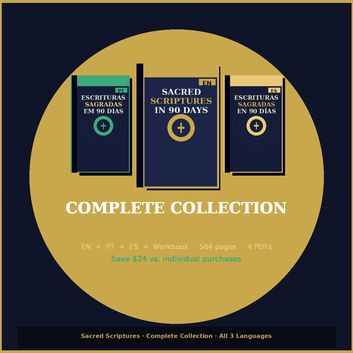 Acred Scriptures Sacred Scriptures Complete Collection — EN + PT + ES + Workbook - M...